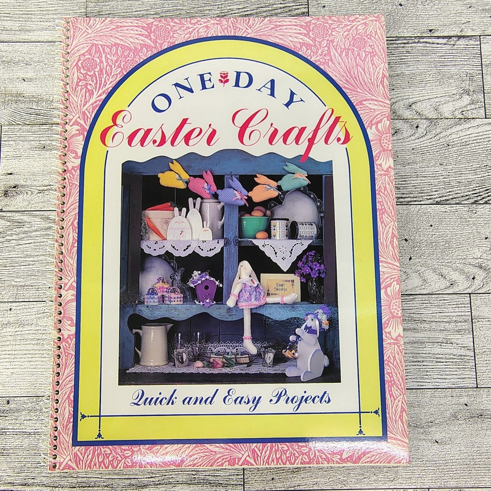 One Day Easter Crafts 1994 Cross Stitch Painting Plastic Canvas Cottagecore Vibe